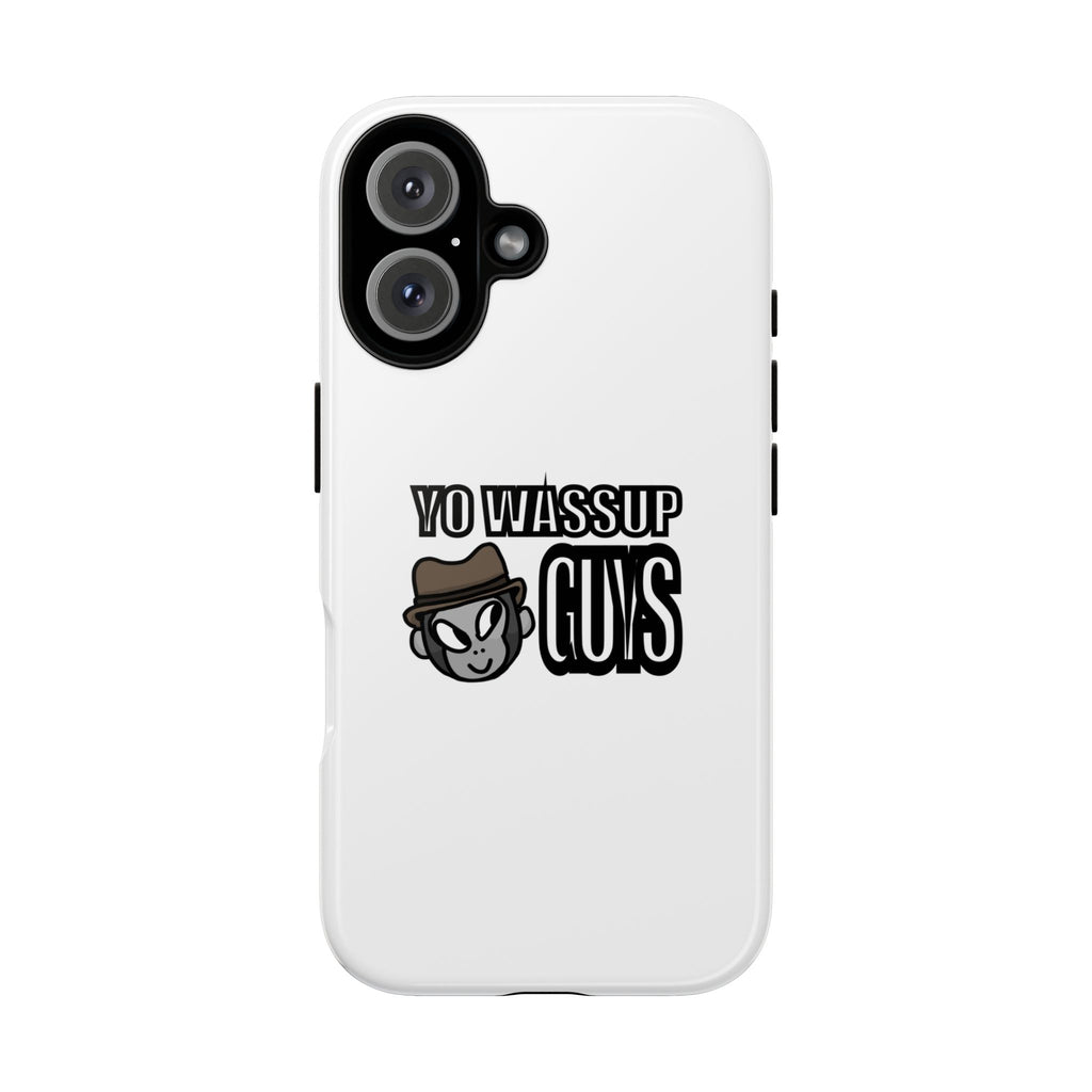 Yo Wassup Guys Phone Case — Retro Cartoon Hat Character Tough Protective Cover