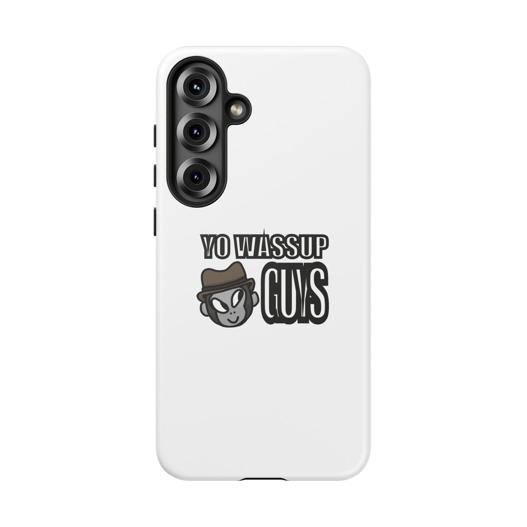 Yo Wassup Guys Phone Case — Retro Cartoon Hat Character Tough Protective Cover