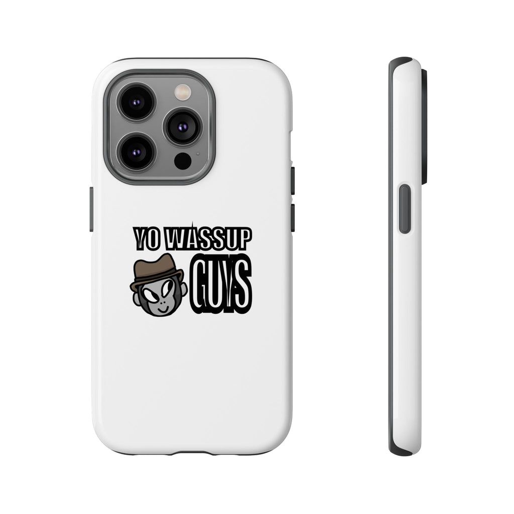 Yo Wassup Guys Phone Case — Retro Cartoon Hat Character Tough Protective Cover