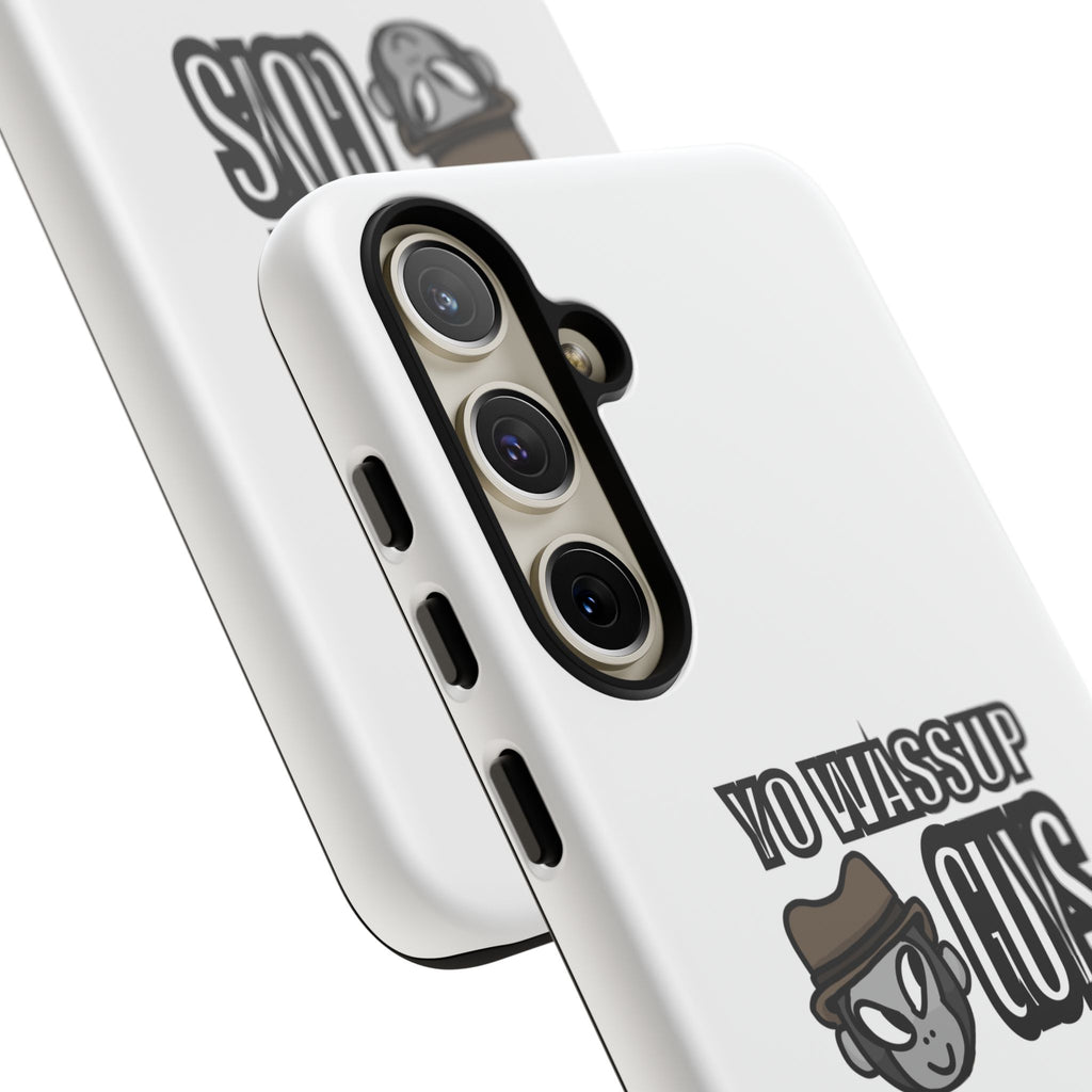 Yo Wassup Guys Phone Case — Retro Cartoon Hat Character Tough Protective Cover