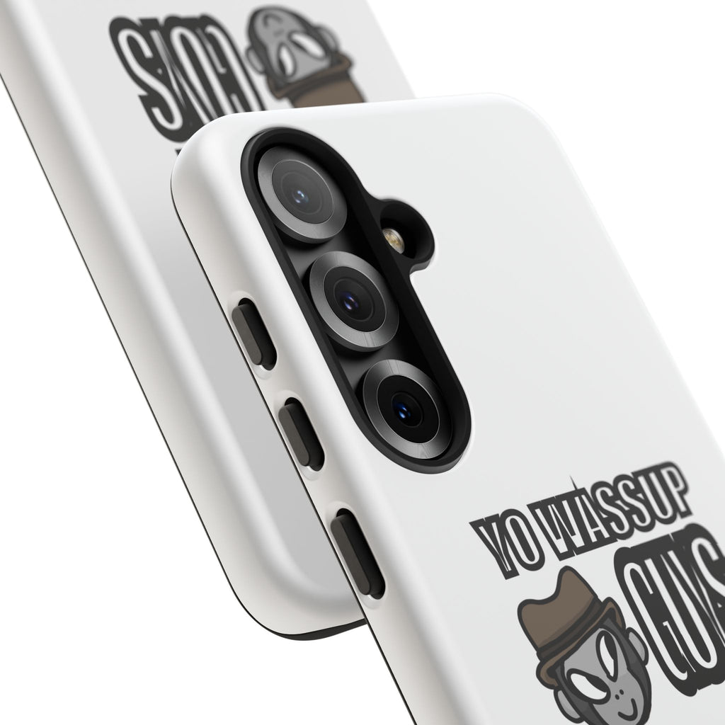 Yo Wassup Guys Phone Case — Retro Cartoon Hat Character Tough Protective Cover