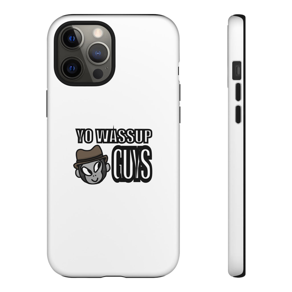 Yo Wassup Guys Phone Case — Retro Cartoon Hat Character Tough Protective Cover