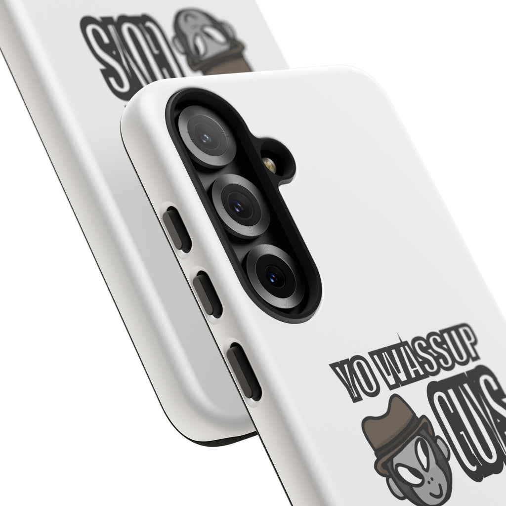 Yo Wassup Guys Phone Case — Retro Cartoon Hat Character Tough Protective Cover