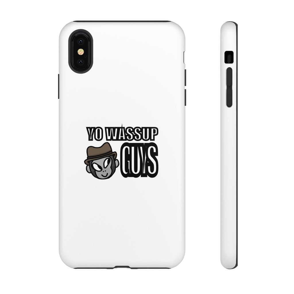 Yo Wassup Guys Phone Case — Retro Cartoon Hat Character Tough Protective Cover