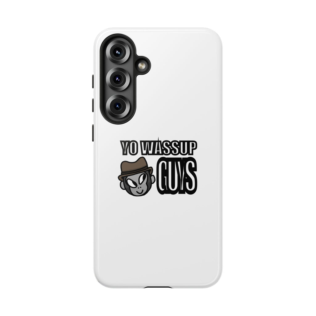 Yo Wassup Guys Phone Case — Retro Cartoon Hat Character Tough Protective Cover