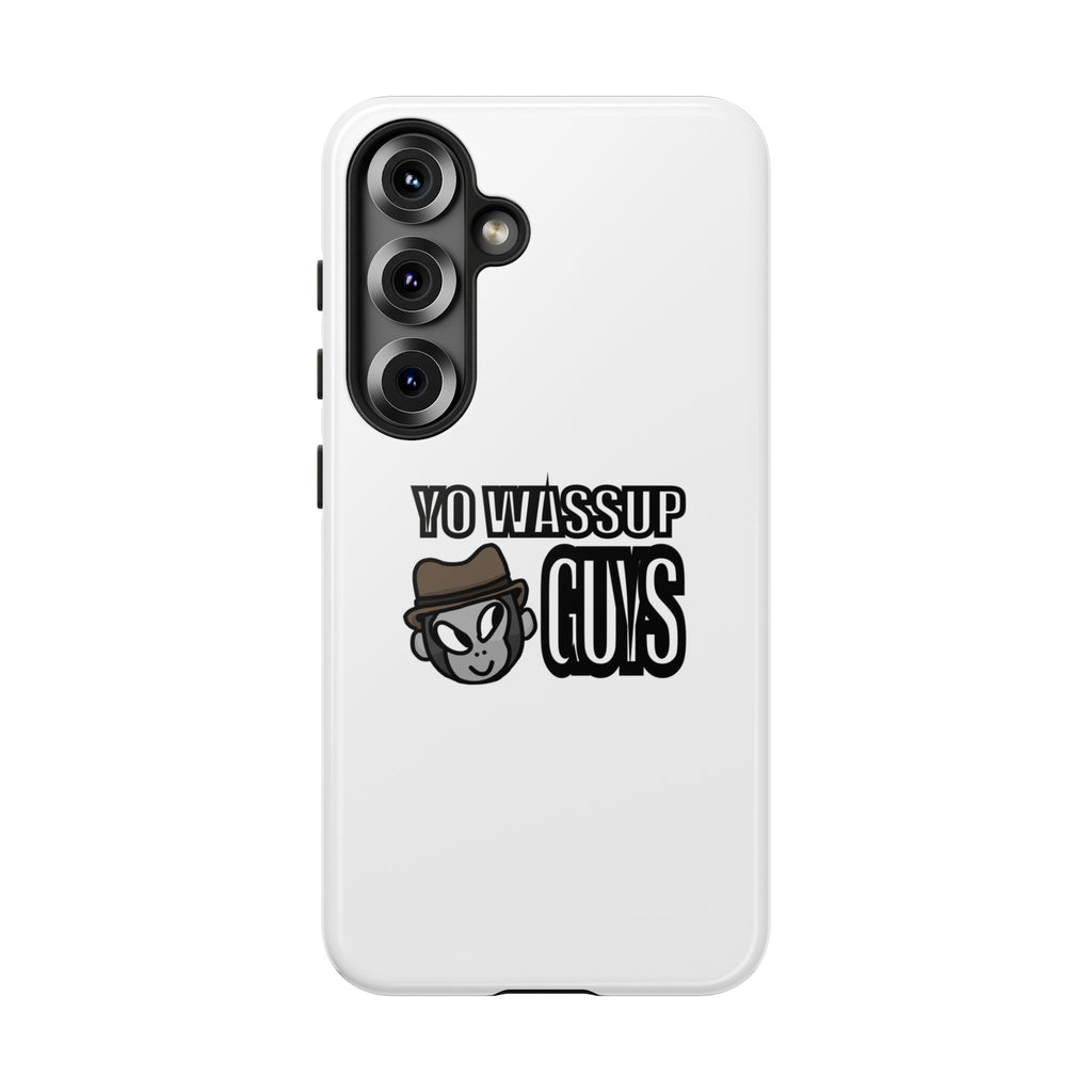 Yo Wassup Guys Phone Case — Retro Cartoon Hat Character Tough Protective Cover