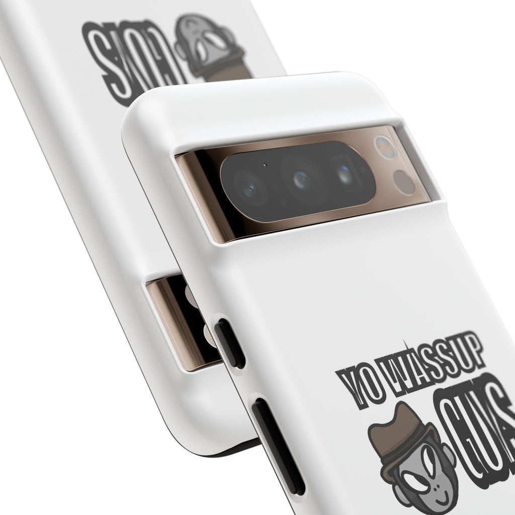 Yo Wassup Guys Phone Case — Retro Cartoon Hat Character Tough Protective Cover