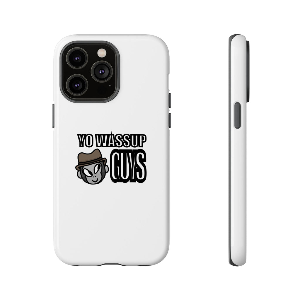 Yo Wassup Guys Phone Case — Retro Cartoon Hat Character Tough Protective Cover