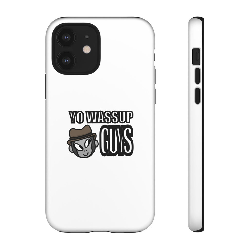 Yo Wassup Guys Phone Case — Retro Cartoon Hat Character Tough Protective Cover