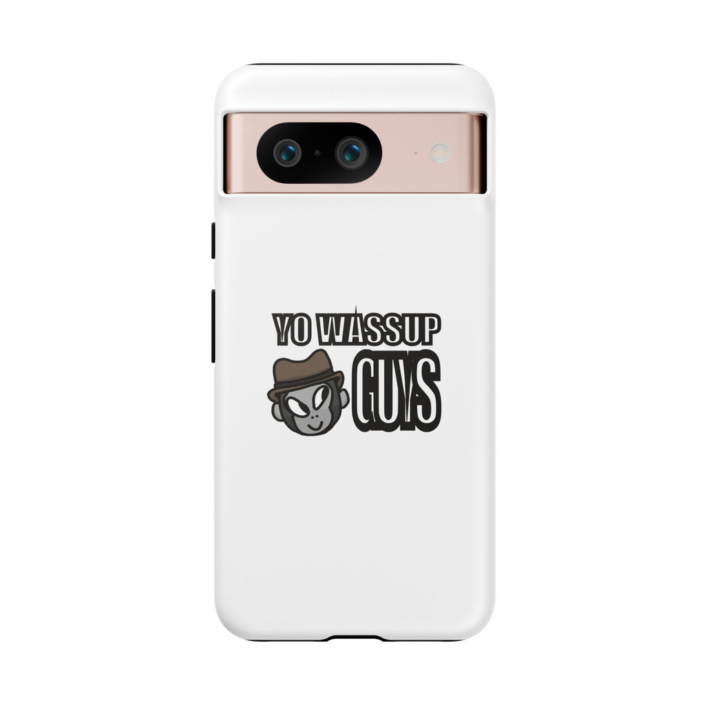Yo Wassup Guys Phone Case — Retro Cartoon Hat Character Tough Protective Cover