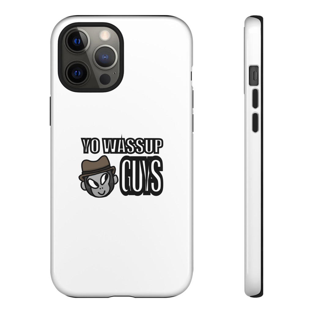 Yo Wassup Guys Phone Case — Retro Cartoon Hat Character Tough Protective Cover