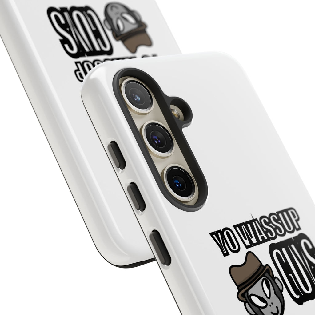Yo Wassup Guys Phone Case — Retro Cartoon Hat Character Tough Protective Cover
