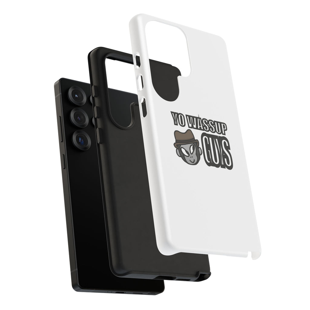 Yo Wassup Guys Phone Case — Retro Cartoon Hat Character Tough Protective Cover