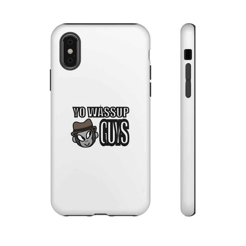 Yo Wassup Guys Phone Case — Retro Cartoon Hat Character Tough Protective Cover