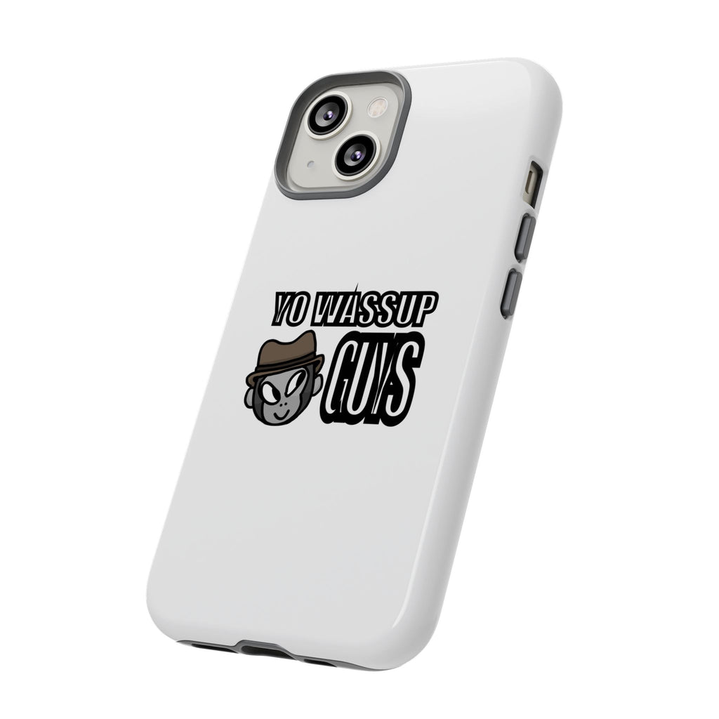 Yo Wassup Guys Phone Case — Retro Cartoon Hat Character Tough Protective Cover
