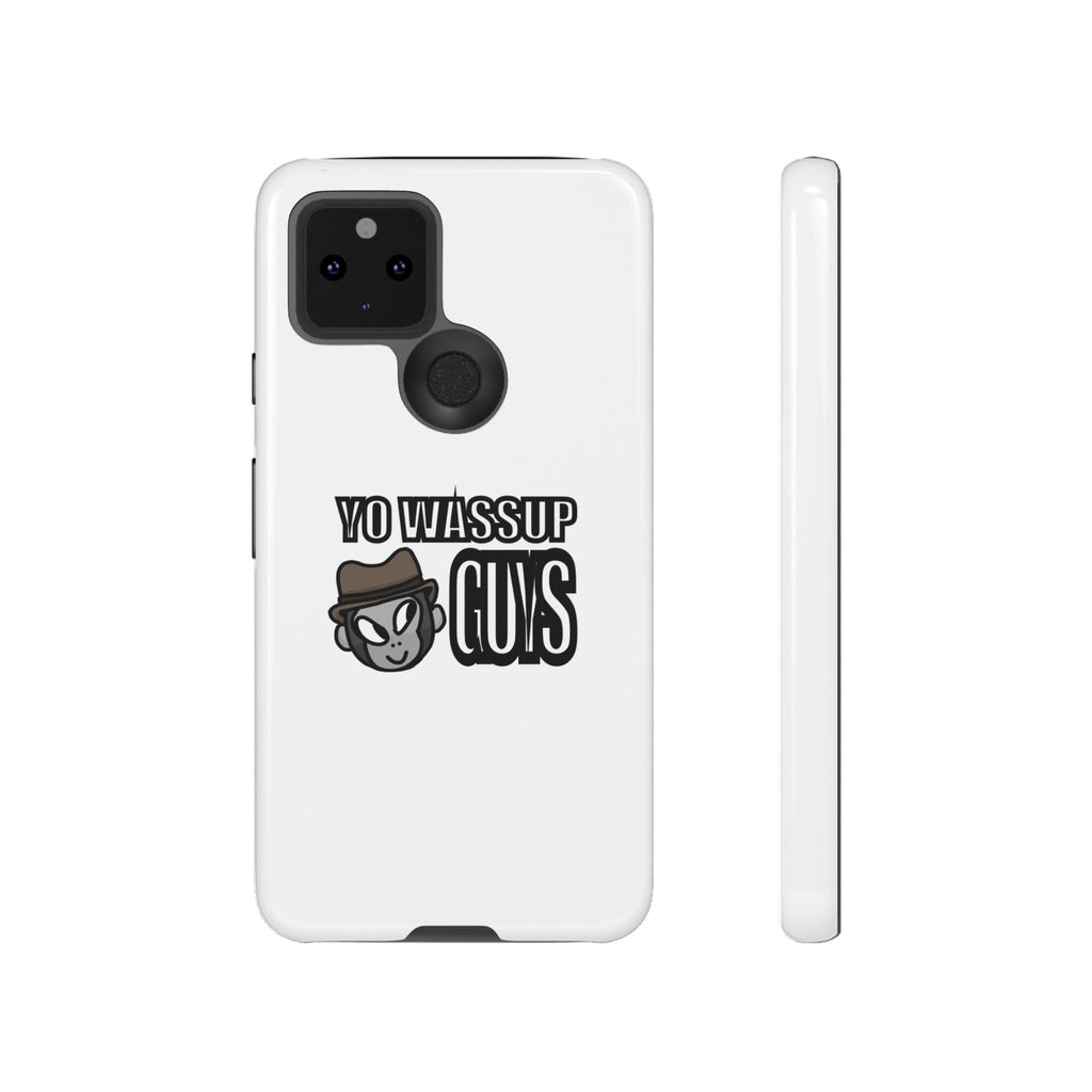 Yo Wassup Guys Phone Case — Retro Cartoon Hat Character Tough Protective Cover