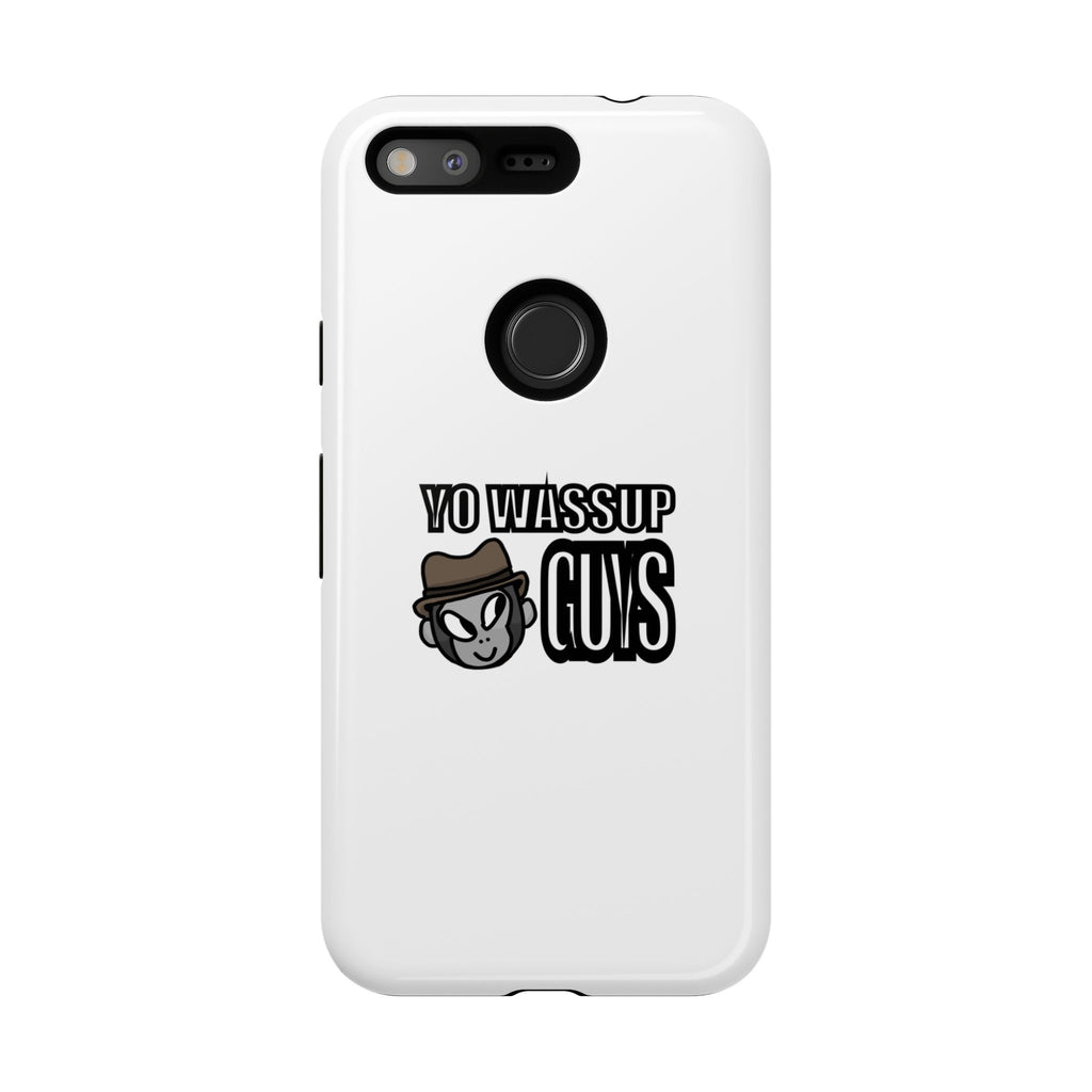 Yo Wassup Guys Phone Case — Retro Cartoon Hat Character Tough Protective Cover