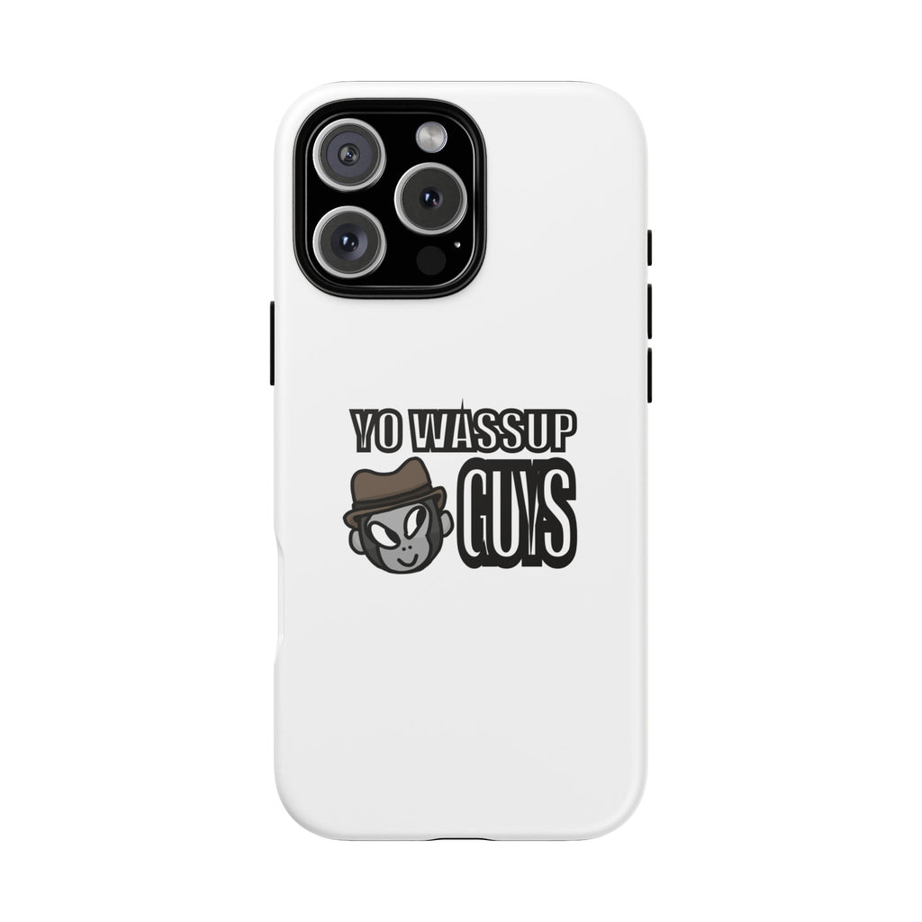 Yo Wassup Guys Phone Case — Retro Cartoon Hat Character Tough Protective Cover