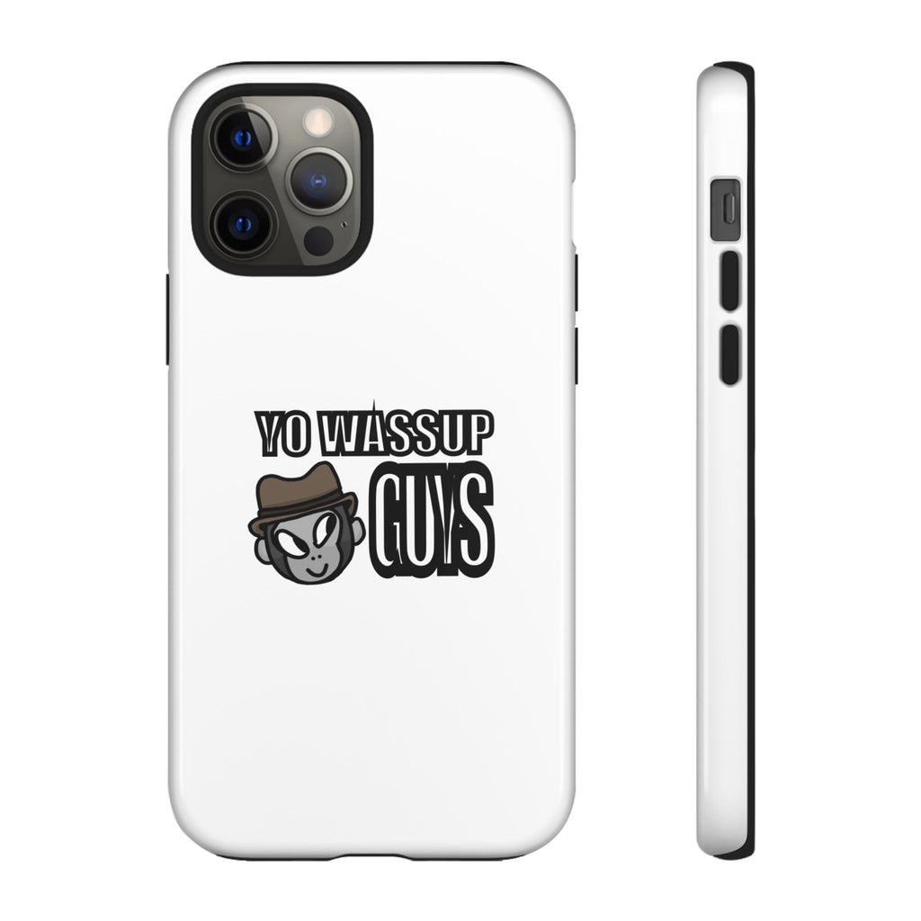 Yo Wassup Guys Phone Case — Retro Cartoon Hat Character Tough Protective Cover