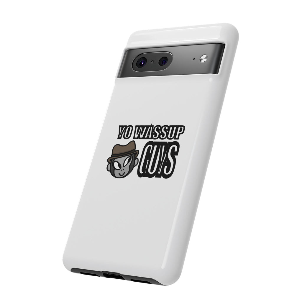 Yo Wassup Guys Phone Case — Retro Cartoon Hat Character Tough Protective Cover