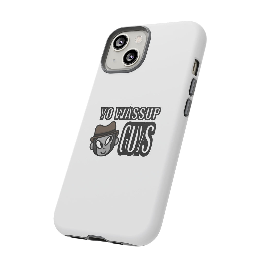 Yo Wassup Guys Phone Case — Retro Cartoon Hat Character Tough Protective Cover