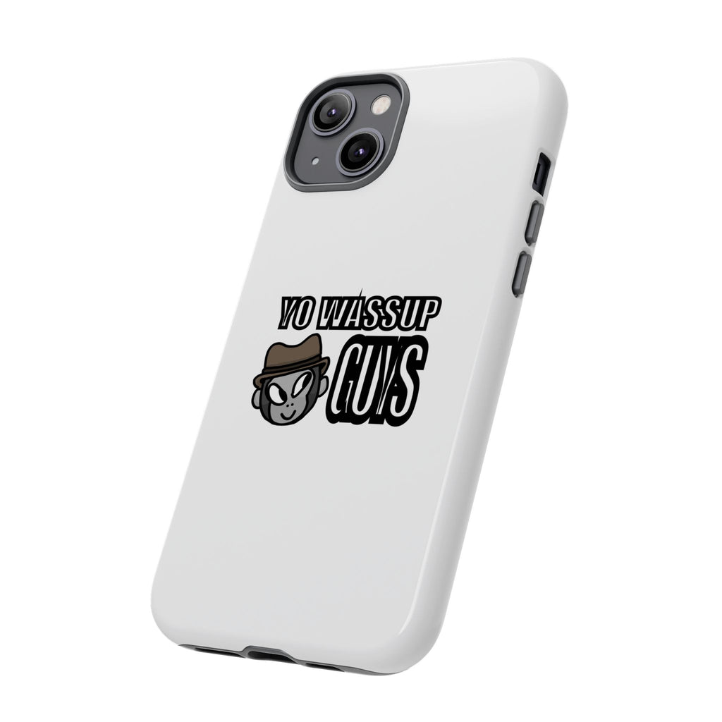Yo Wassup Guys Phone Case — Retro Cartoon Hat Character Tough Protective Cover