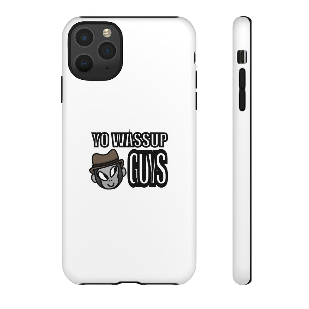 Yo Wassup Guys Phone Case — Retro Cartoon Hat Character Tough Protective Cover