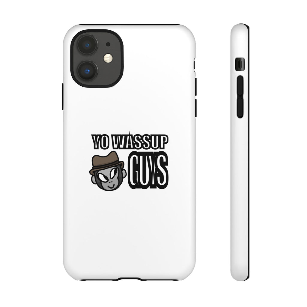 Yo Wassup Guys Phone Case — Retro Cartoon Hat Character Tough Protective Cover