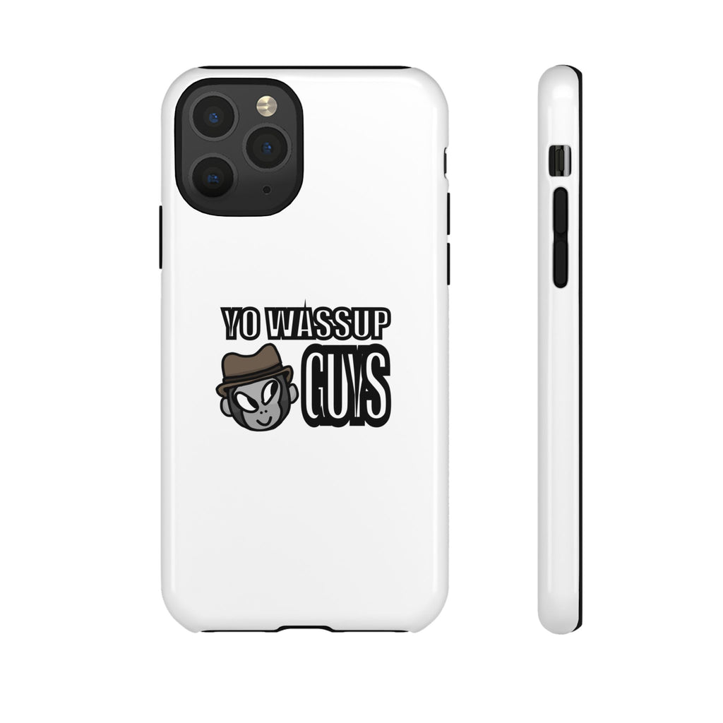 Yo Wassup Guys Phone Case — Retro Cartoon Hat Character Tough Protective Cover