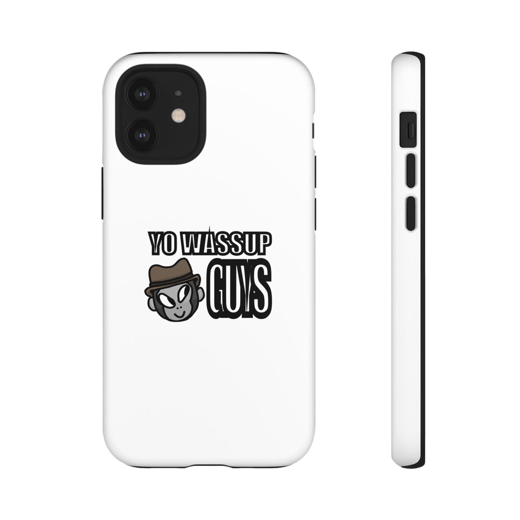 Yo Wassup Guys Phone Case — Retro Cartoon Hat Character Tough Protective Cover