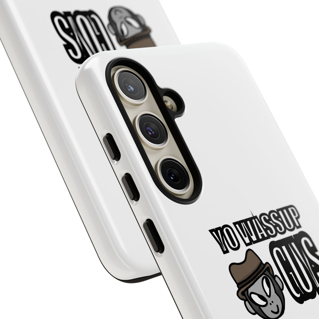 Yo Wassup Guys Phone Case — Retro Cartoon Hat Character Tough Protective Cover