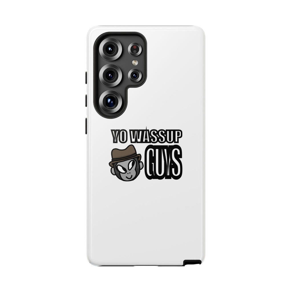 Yo Wassup Guys Phone Case — Retro Cartoon Hat Character Tough Protective Cover