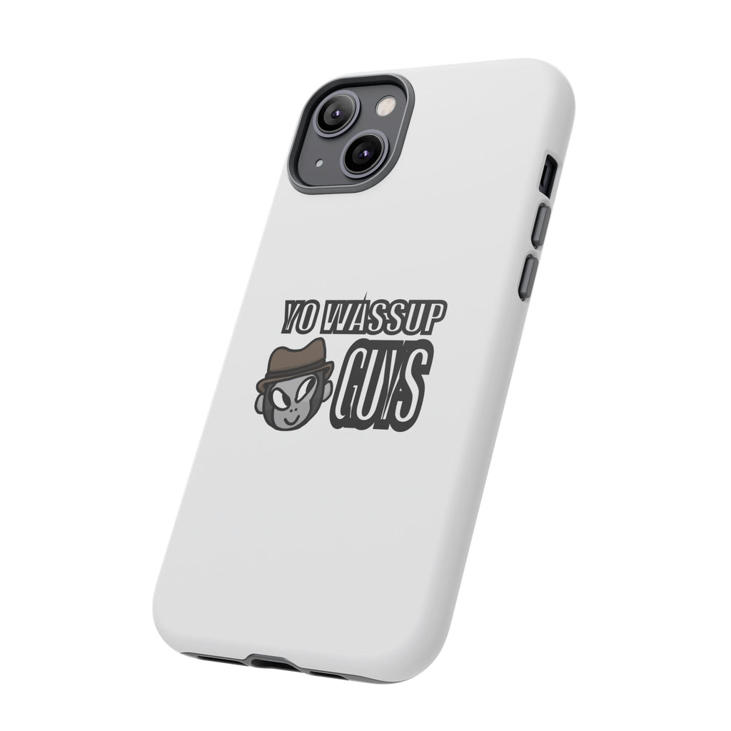 Yo Wassup Guys Phone Case — Retro Cartoon Hat Character Tough Protective Cover
